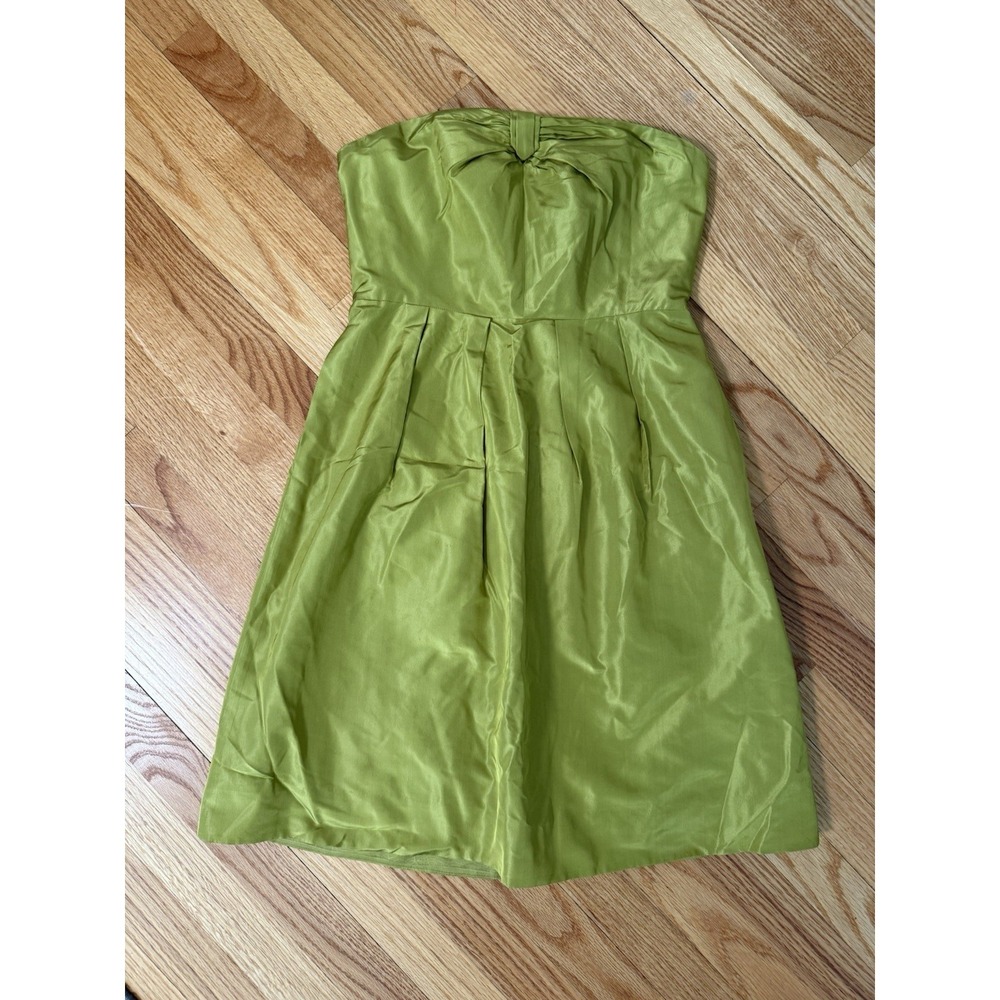 J. Crew Silk Y2k Vintage Tube Top Dress Lizzie McGuire 2000s‎ Sz 4 Green